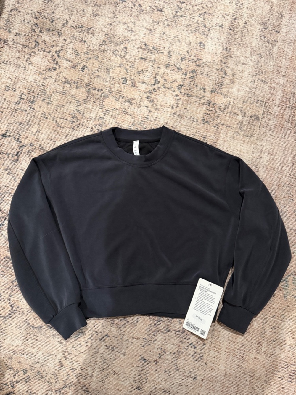 lululemon athletica “perfectly oversized crop crew” sweatshirt